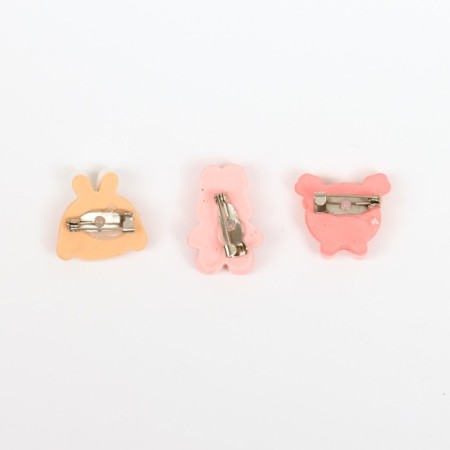 A set of plastic badges "Tusi is always bright", 3 pcs, 2.2 x 2 cm-2