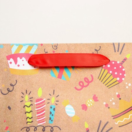Package Gift Crafts Vertical, Packaging, Happy Birthday, Ml 23 x 27 x 11.5 cm-3