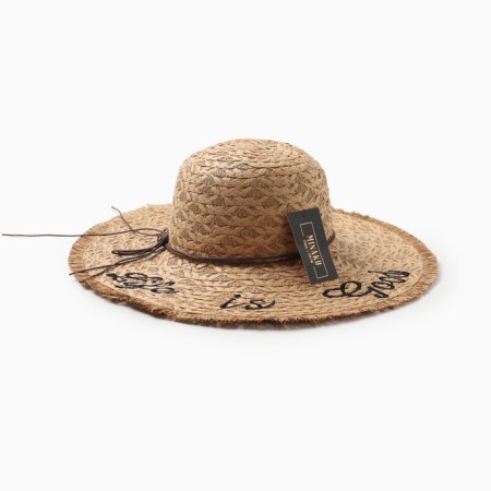 Women's hat "Life is good", size 54-56, beige color-8