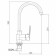 Fashun A4068 kitchen mixer, single -leaf, 40 mm cartridge, brass, chrome