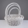 A set of baskets, 3 pcs, 45x17/46 cm, 36x14/38 cm, 27x11/30 cm, white, vine