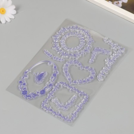 Stamp for creativity Silicon "Plant frames" 15x21 cm-1