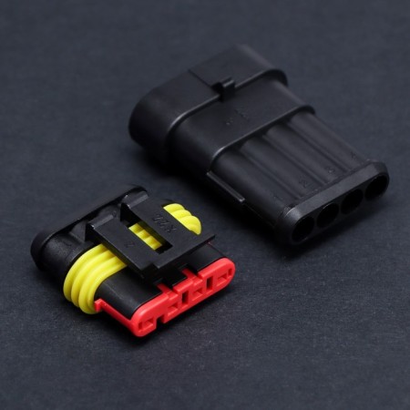 Car connector, hermetic plug-grin dj7041-1.5-11/21 4 contacts, set 2 pcs-1