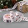 Satin ribbon "Penguins", 25 mm, 23 ± 1 m, white/red/black color