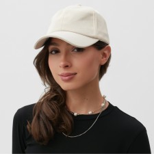 Women's cap minku, beige color, size 56-58