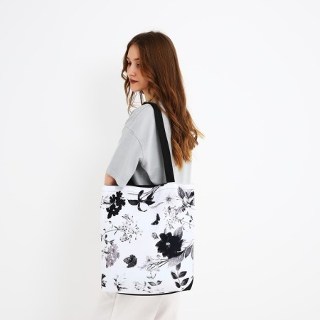 Bag Schoper "Flowers", 40x12x38 cm, black color-6