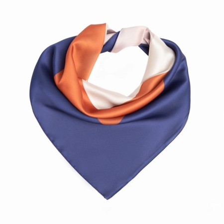 Textile scarf, powder color/blue size 58x58