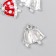 Decor for creativity metal, enamel, rhinestone "Bells New Year" 2x2.2 cm