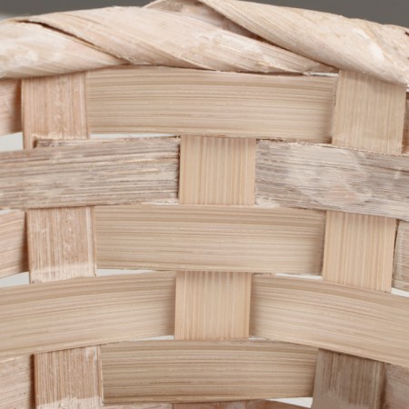 Wicker basket, D13 x h9.5/28 cm, bamboo, gray-3