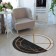 Carpet Ethel "Black and White" D 120 cm, 700g/m2