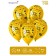 Latex ball 12 "Funny party", pastel, set 15 pcs., Color yellow