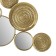 Wall metal decor with the Golden Weaving mirror 58x5x115 cm