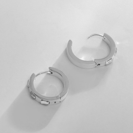 Cooping earrings Xuping radiance, color silver, d = 2 cm-1