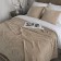 The blanket was valid, the size is 220x240 cm, the color is beige