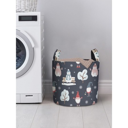 Basket for storing things "Snowman in a hat", size 35x35 cm