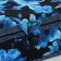 Casket for needlework "Blue flowers on blue" 24x16x11 cm