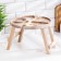 Table - a tray with a menage and folding legs "This is our evening" d = 30x2 cm, birch