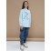 Sweep for girls, height 116 cm, blue color