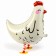 Foil ball 20 "White chicken" on paws