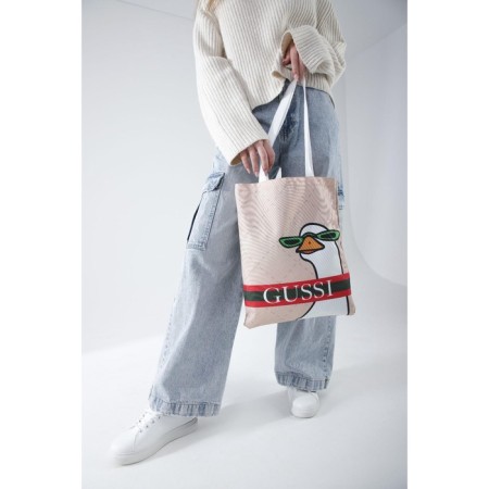 GUSSI-gossi bag without lightning, without lining, beige color-8