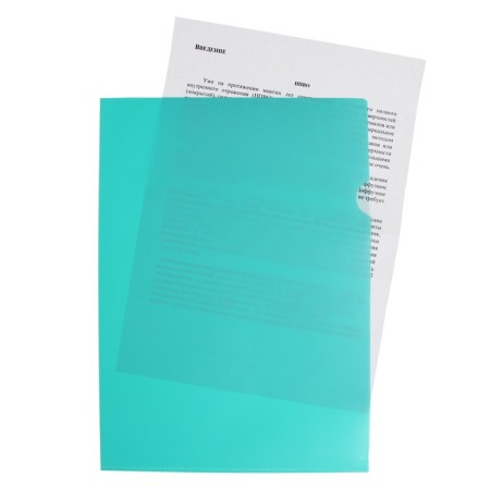 Folder-angle, A4, 180 μm, calligrata, transparent, pastel, mint-1