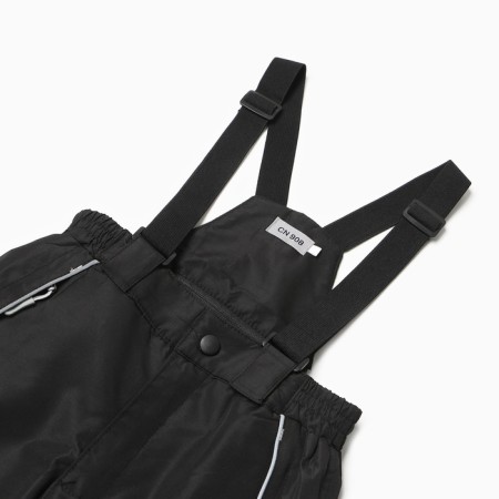 Semi -combinezone insulated for boys, black color, height 134 cm-1
