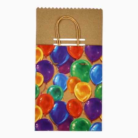 Package with a valve "Happy Birthday", balls, craft, glitter, 19.5 × 10 × 25.2 cm-3