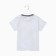 T-shirt for girls, gray/strip, height 104-110 cm