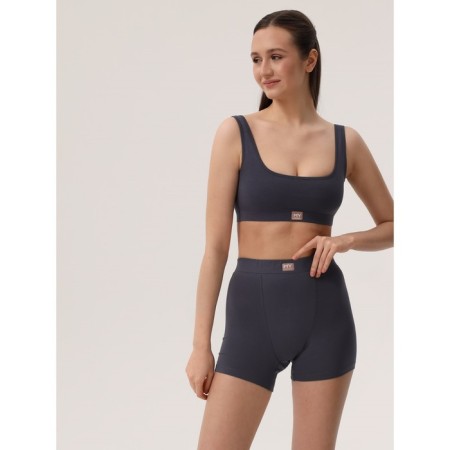 Female top on wide straps Mirey, size 44, gray color-2
