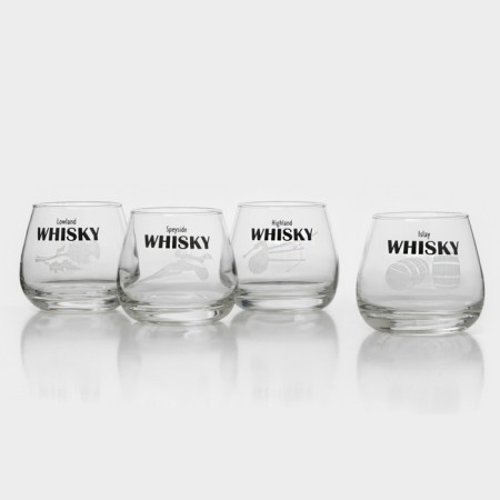Glass glass "Regions of Scotland", 300 ml, 4 pcs