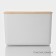 Storage container with lid and handles LadoM "Naturel", 36 × 25 × 24.5 cm, white color