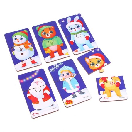 New Year's Puzzles-Polovinki "New Year! New Year's Kuterma "-3