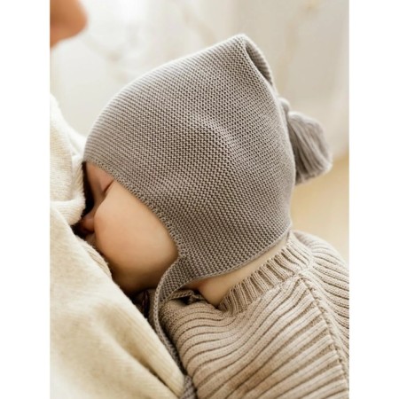 Hat with a brush Children's Amarobaby Pure Love Sweet, size 38-40 cm, brown color-8
