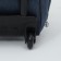 Road bag on wheels, external pocket, blue color