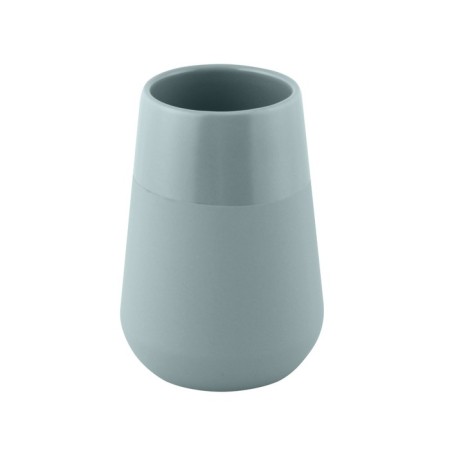Axentia Nevada glass for a bathroom of blue ceramics, Ø 7.5 cm, height 10 cm
