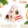 New Year. Bonbonniere, New Year's gift packaging "Snegier and mountain ash", 7 × 7 × 7.5 cm.