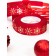 Republic tape with embossing "Snowflakes", 25 mm, 23 ± 1 m, red color/gold No. 1133