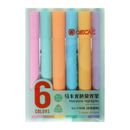 A set of markers-textbooks 6 pieces, 6 colors, pastel-4