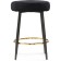 Barrier stool Plato Metal/Builder fabric, black/black 43x43x65 cm