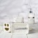 A set of accessories for the bathroom "Westeros", 4 items (soap dish, soap dispenser 390 ml, 2 cups), white color