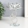 Glass candlestick, 1 candle "Lotus on rings" D-4 cm 11.2x9x16.5 cm