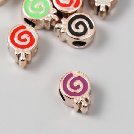 Beads for creativity plastic "Karamel Bright middle" Mix set 10 pcs 1.4x1.1 cm 781244-2