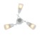 Lamp on the ESCADA rod, 1109/3P White. 3x40W, E14, 520x520x240 mm, white/chrome color