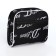 Lightning cosmetic bag, external pocket, black color