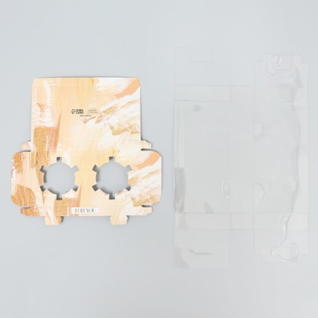 Capcake box, confectionery packaging, 2 cells, Present, 16 x 8 x 11.5 cm-4