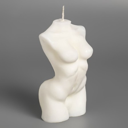 Figure candle "Women's silhouette", 10 cm, white-2