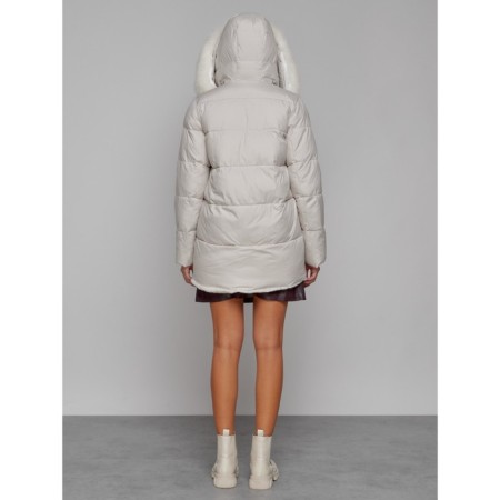Winter jacket, size 42, beige color-3