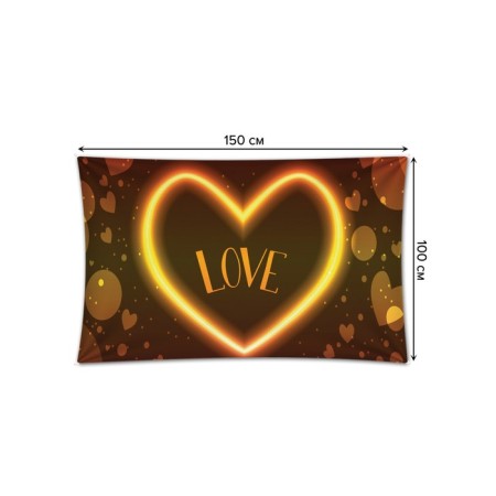 Decorative panel with photo printing "Love", horizontal, size 100x150 cm-1