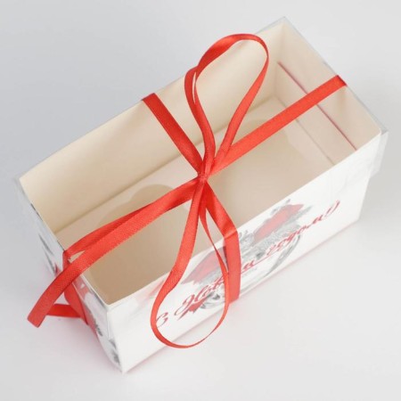 Capcake box "Happy New Year", 16 x 8 x 10 cm, new year-3