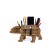 The prefabricated model, the desktop organizer "Bear", brown, Ewa Design